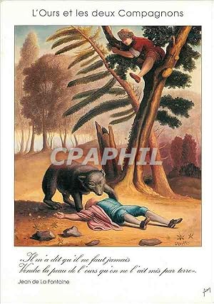 Seller image for Carte Postale Moderne l'Ours et les Deux Compagnons les Fables de la Fontaine for sale by CPAPHIL