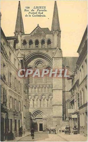 Imagen del vendedor de Carte Postale Ancienne 504 lisieux rue du paradis portail sud de la cathdrale a la venta por CPAPHIL