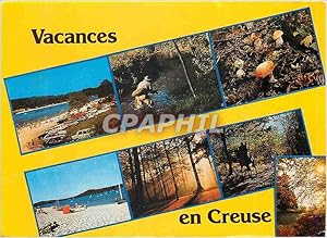 Carte Postale Moderne la Creuse Touristique Vacances Heureuses Vacances en Creuse Peche Champignons