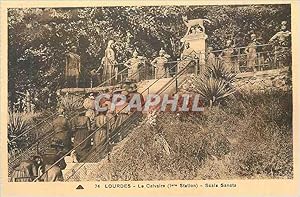 Seller image for Carte Postale Ancienne Lourdes le Calvaire (1ere station) Scala Sancta for sale by CPAPHIL