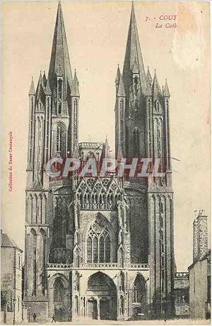 Carte Postale Ancienne Coutances La Cathédrale