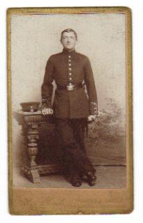 Cabinet Photo of German Soldier. by Alois Sikorski taken in Posen: c. 1870-80.