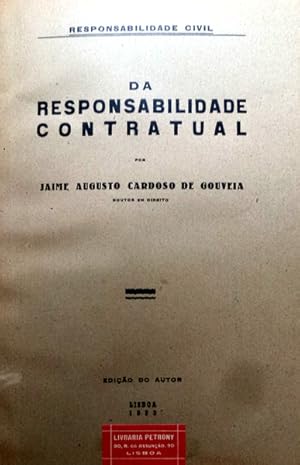 DA RESPONSABILIDADE CONTRATUAL.