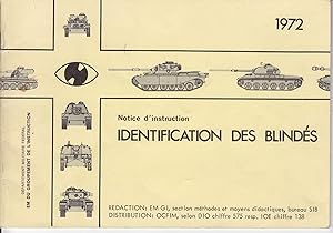 Notice d'instruction. Identification des blindés.