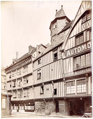 France, Rouen, le café G. Folliot, maisons typiques, colombage