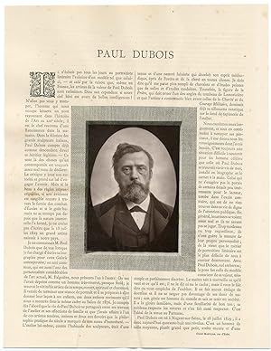 Galerie Contemporaine, Paul Dubois, né le 18 juillet (1829 -1905), sculpteur et peintre français.