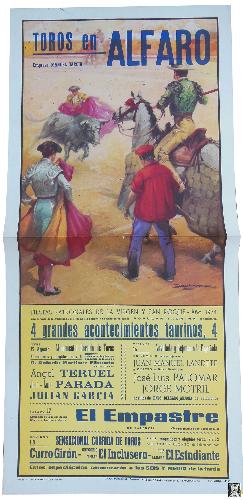 Poster : TOROS EN ALFARO. Fiestas Patronales de la Virgen y San Roque, 1974