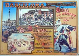 Poster : BARCELONA, GRANDES CORRIDAS DE TOROS LA MERCED, 1900