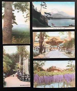 Group Of Five (5) Vintage Postcards from Japan