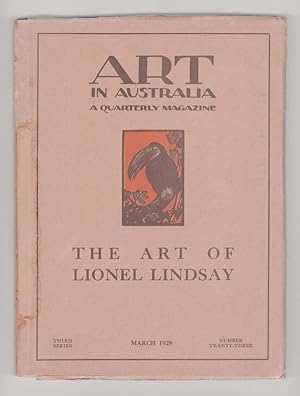 Art in Australia: Third Series, March 1928, Number 23, The Art of Lionel Lindsay