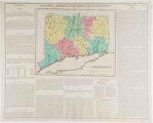 Connecticut. Geographical, Historic and Statistical Map of Connecticut