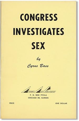 Imagen del vendedor de Congress Investigates Sex a la venta por Lorne Bair Rare Books, ABAA