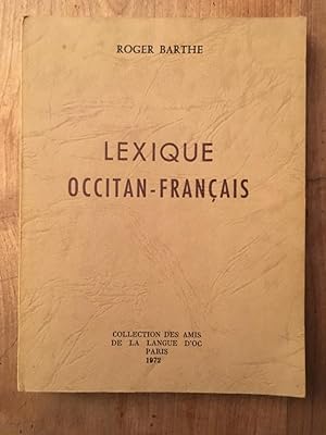 Seller image for Lexique Occitan-Franais for sale by Librairie des Possibles