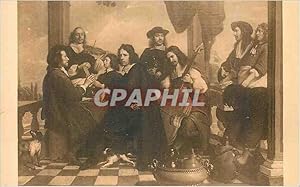 Bild des Verkufers fr Carte Postale Ancienne Musee de Bruxelles Van Oast 1601 1671 la Partie de Musique zum Verkauf von CPAPHIL