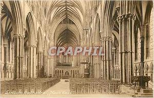 Carte Postale Ancienne Lincoln Cathedral Nave East