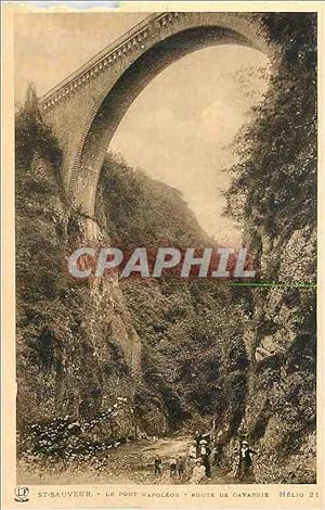 Carte Postale Ancienne St Sauveur Le Pont Napoleon Route de Gavarnie