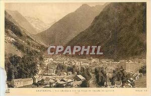 Carte Postale Ancienne Cauterets vue générale sur la Ville et Vallée de Lutour