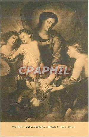 Bild des Verkufers fr Carte Postale Ancienne Roma Galleria S Luca Van Dyck Sacra Famiglia zum Verkauf von CPAPHIL