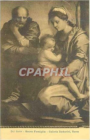 Bild des Verkufers fr Carte Postale Ancienne Roma Galleria Barberini Del Sarto Sacra Famiglia zum Verkauf von CPAPHIL