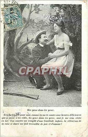 Seller image for Carte Postale Ancienne Mes yeux dans les Yeux Femme Piano for sale by CPAPHIL