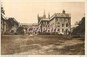 Carte Postale Ancienne New College from Gardens Oxford