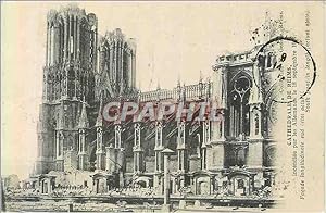 Imagen del vendedor de Carte Postale Ancienne Cathdrale de Reims Incendiee par les Allemands le 18 Septembre 1914 a la venta por CPAPHIL