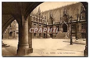 Image du vendeur pour Carte Postale Ancienne Rouen La cour du palais de justice mis en vente par CPAPHIL