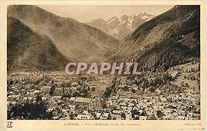 Carte Postale Ancienne Luchon vue générale Prise de Cazarilh