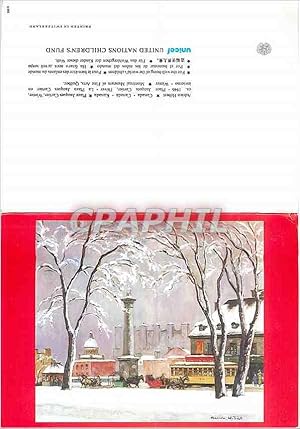 Imagen del vendedor de Carte Postale Moderne Place Jacques Cartier L'Hivers Pour le Bien Etre des Enfants du Monde Unicef Tramway a la venta por CPAPHIL