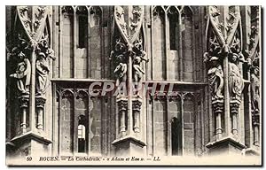 Bild des Verkufers fr Rouen Carte Postale Ancienne La cathdrale Adam et Eve zum Verkauf von CPAPHIL