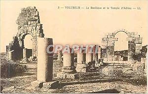 Bild des Verkufers fr Carte Postale Ancienne 3 volubilis la basilique et le temple d adrien zum Verkauf von CPAPHIL