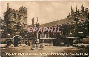 Carte Postale Ancienne Oxford corpus christi college quadrangle (founded a d 1516)