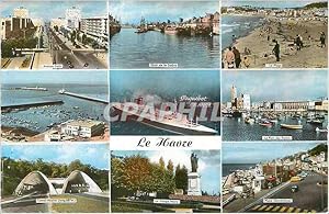 Carte Postale Moderne 1583 le havre souvenir Paquebot France La plage Quai de la Saone