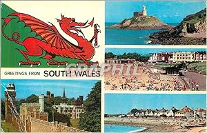 Bild des Verkufers fr Carte Postale Moderne Greetings from South Wales Dragon zum Verkauf von CPAPHIL