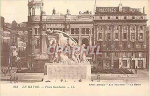 Carte Postale Ancienne Le Havre Place Gambetta Galeries du Havre