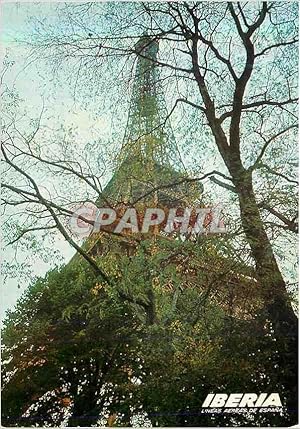 Bild des Verkufers fr Carte Postale Moderne Paris (Torre Eiffel) Iberiea Flies Daily to North and South America Europe and Africa Tour Eiffel zum Verkauf von CPAPHIL