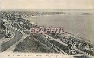 Carte Postale Ancienne le Havre et Sainte Adresse vue Panoramique