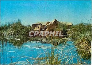 Carte Postale Moderne Puno Peru Vivienda de Totora en las Islas Flotantes de Los Uros