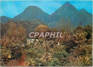 Carte Postale Moderne La Martinique les Pitons du Carbet