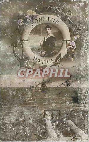 Carte Postale Ancienne Honneur Patrie Militaria