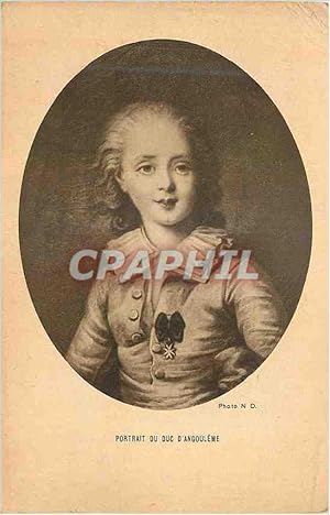 Image du vendeur pour Carte Postale Ancienne Portrait du Duc d'Angouleme Comite National de l'Enfance Paris mis en vente par CPAPHIL