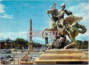 Seller image for Carte Postale Ancienne Paris le Mercure de Coysevox et la Place de la Concorde Couleurs et Lumiere de France for sale by CPAPHIL