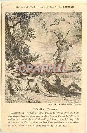 Image du vendeur pour Carte Postale Ancienne Origines du Pelerinage de N D de Liesse Reveil en France Obeissant a la Tres Sainte Vierge mis en vente par CPAPHIL