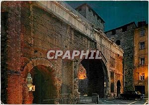 Carte Postale Moderne Aosta Portes Pretoriennes Nocturne