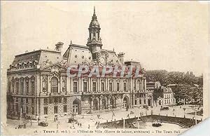 Carte Postale Ancienne Tours (I et L) L'Hôtel de ville Oeuvre de Laloux architecte