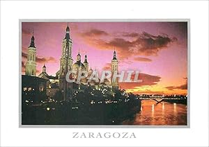 Carte Postale Moderne Zaragoza Basilica Del Pilar Y Rio Ebro