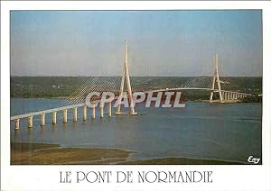 Carte Postale Moderne Le Pont de Normandie Enjambe la Seine entre Le Havre et Honfleur