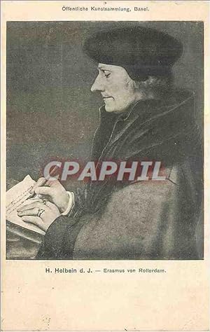 Bild des Verkufers fr Carte Postale Ancienne H Holbin d J Erasmus von Rotterdam zum Verkauf von CPAPHIL
