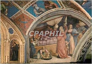 Carte Postale Moderne Perugia Chapelle de St Jean Baptiste la Naissance de St Jean Fresque