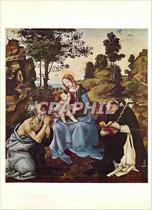 Image du vendeur pour Carte Postale Moderne National Gallery Lippi Filippino Altarpiece The Virgin and Child with SS Jerome and Dominic mis en vente par CPAPHIL